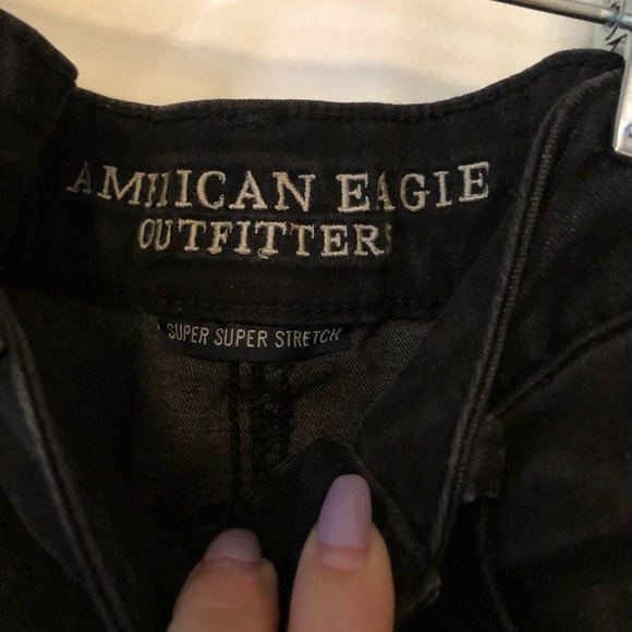 Black denim shorts - Picture 2 of 4